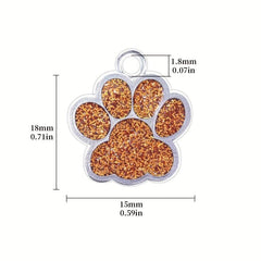 Engraved Pink Paw Shape Pet ID Tag for Dogs Personalized Anti Lost Name Tag