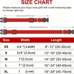 Reflective Nylon Dog Leash Set with Padded Handle for Dogs