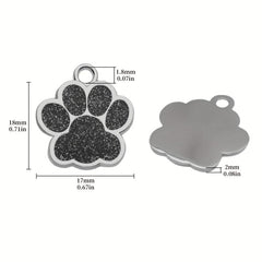 Personalized Pet Tags Dog Paw Print & Cat Anti Lost Collar Pendant