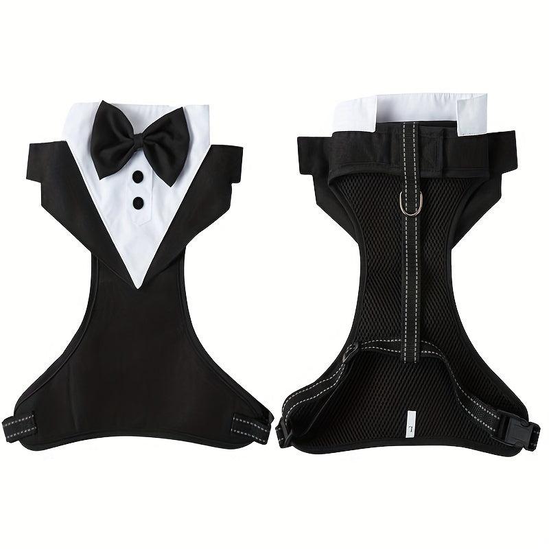 Dog Wedding Tuxedo Harness No Pull Comfortable and Stylish