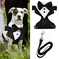 Dog Wedding Tuxedo Harness No Pull Comfortable and Stylish