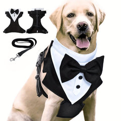 Dog Wedding Tuxedo Harness No Pull Comfortable and Stylish