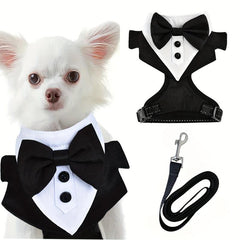 Dog Wedding Tuxedo Harness No Pull Comfortable and Stylish