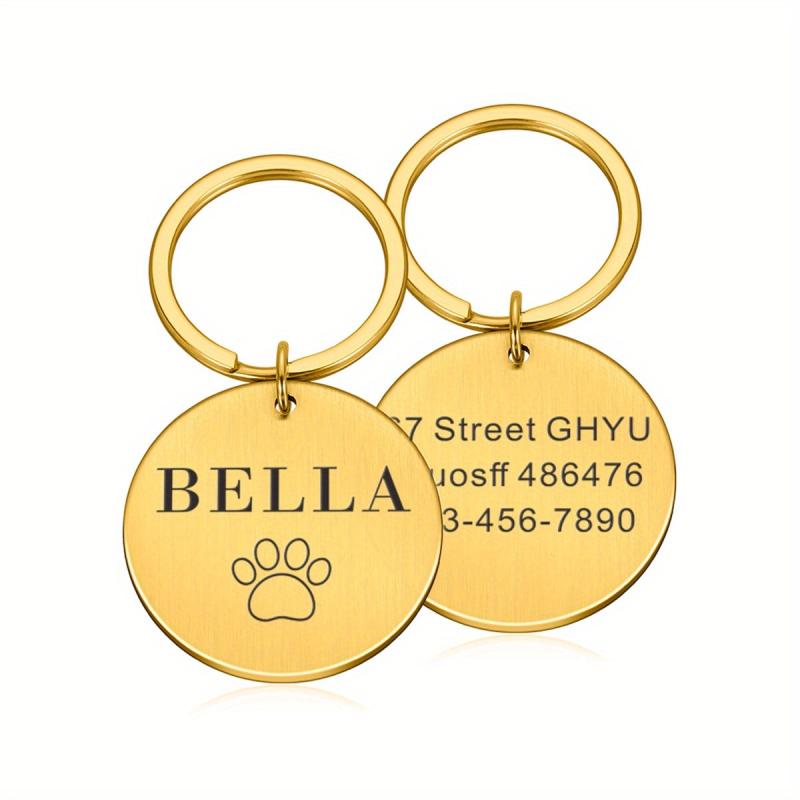 Personalized Paw Pendant - Custom Pet Name Tag