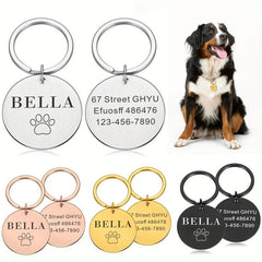 Personalized Paw Pendant - Custom Pet Name Tag