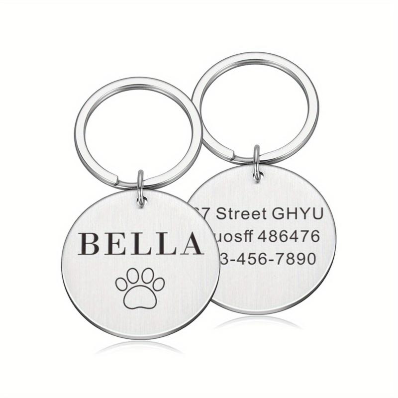 Personalized Paw Pendant - Custom Pet Name Tag