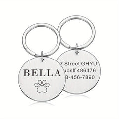 Personalized Paw Pendant - Custom Pet Name Tag