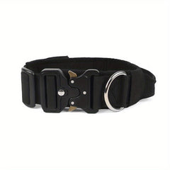 Tactical Dog Collar Metal Buckle Control Handle Medium Large Dogs