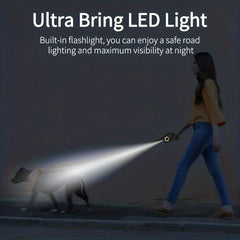 Pet Telescopic Traction Rope for Travel Luminous Dog Leash