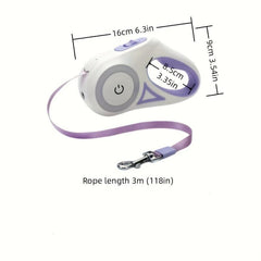 Pet Telescopic Traction Rope for Travel Luminous Dog Leash
