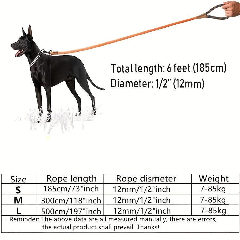 Heavy Duty Cow Leather Dog Leash for Small, Medium, Large Dogs