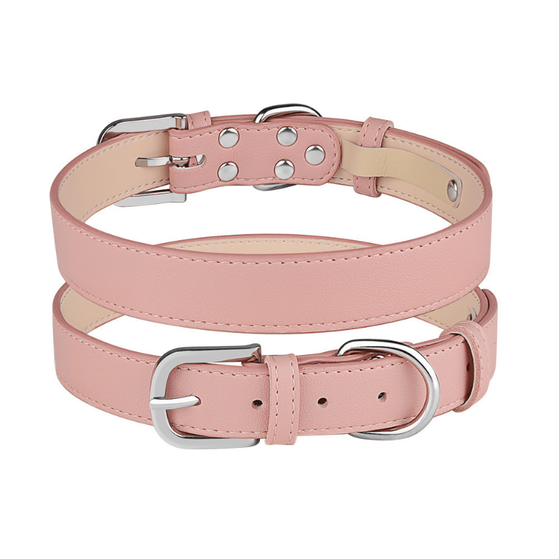Adjustable Leather Dog Collar for Puppies