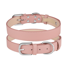 Adjustable Leather Dog Collar for Puppies