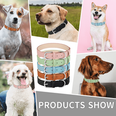 Adjustable Leather Dog Collar for Puppies