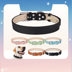 Adjustable Leather Dog Collar for Puppies