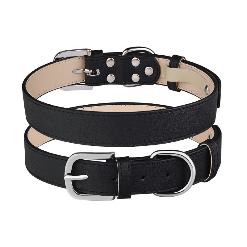 Adjustable Leather Dog Collar for Puppies