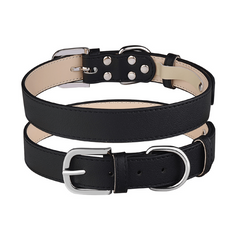 Adjustable Leather Dog Collar for Puppies