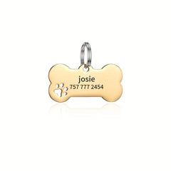 Personalized Pet ID Tag Engraving Dog Name Tag Shape Pet Name Plate Anti lost