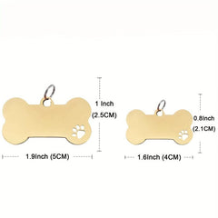 Personalized Pet ID Tag Engraving Dog Name Tag Shape Pet Name Plate Anti lost