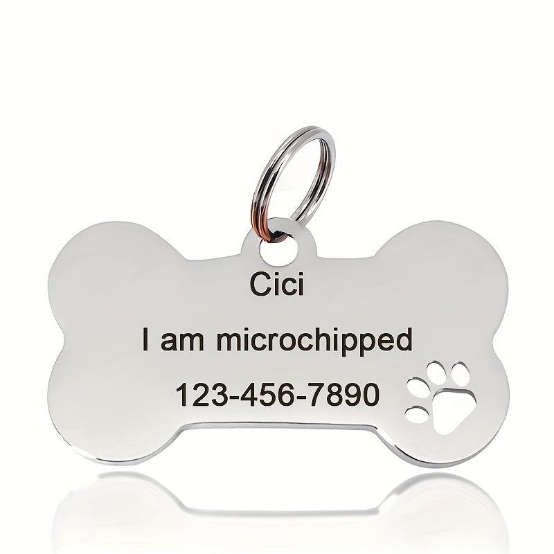 Personalized Pet ID Tag Engraving Dog Name Tag Shape Pet Name Plate Anti lost