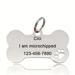 Personalized Pet ID Tag Engraving Dog Name Tag Shape Pet Name Plate Anti lost
