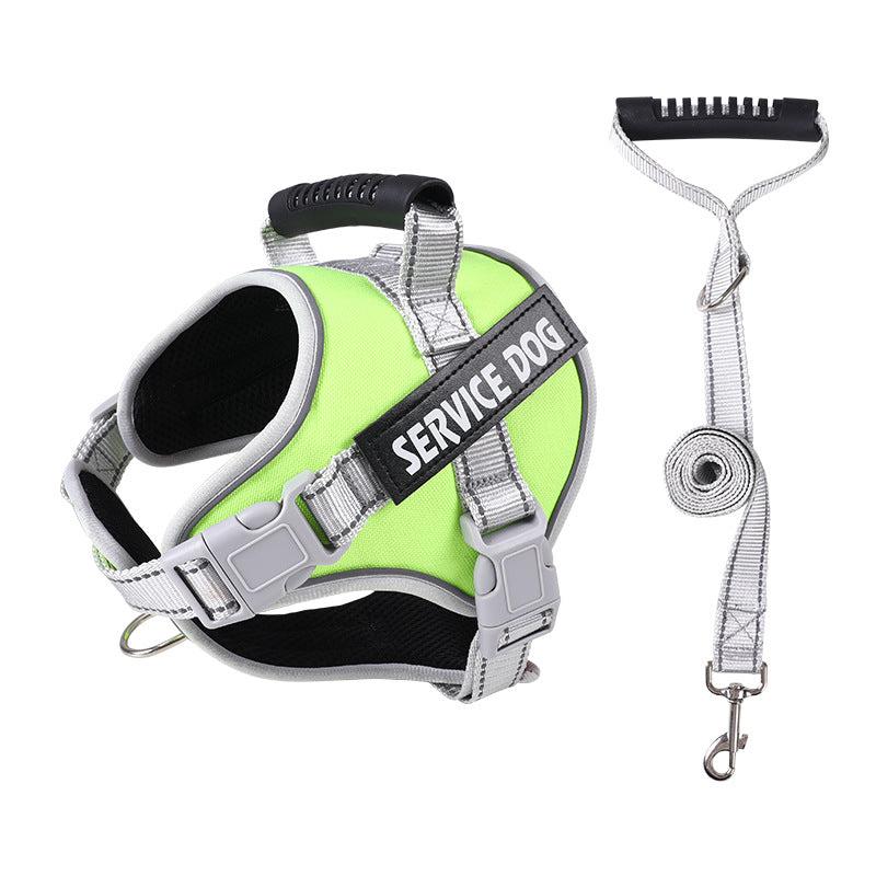 Adjustable Reflective Dog Harness and Leash Set for Small and Medium Dogs