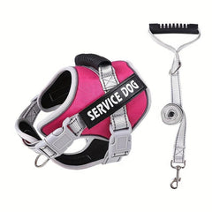 Adjustable Reflective Dog Harness and Leash Set for Small and Medium Dogs
