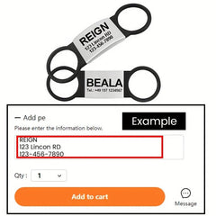 Personalized Dog Tag Slide On Cat ID Tags