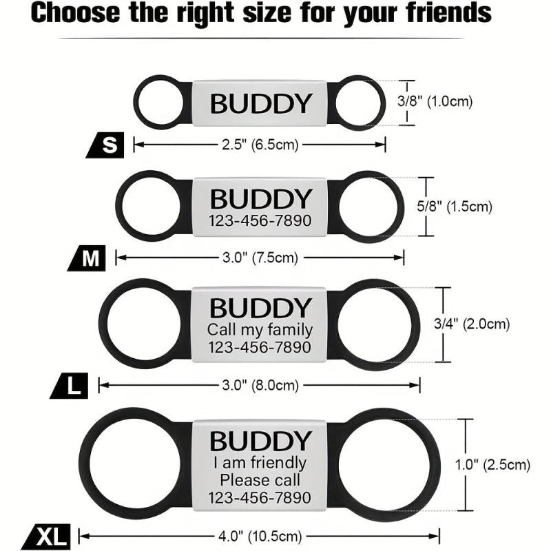 Personalized Dog Tag Slide On Cat ID Tags