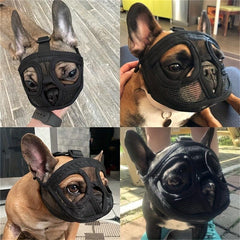 Adjustable Anti Biting Mesh Muzzle for Bulldogs