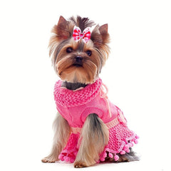20 Colorful Dog Hair Bows with Rubber Bands for Grooming