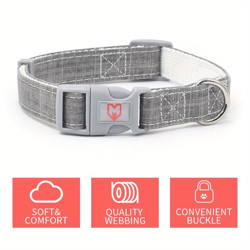 High Cotton Bamboo Fiber Dog Collar Adjustable Safety Buckle