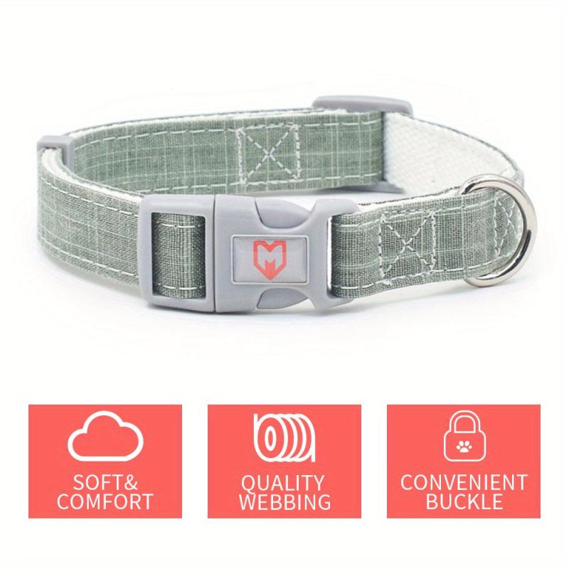 High Cotton Bamboo Fiber Dog Collar Adjustable Safety Buckle
