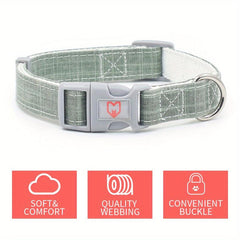 High Cotton Bamboo Fiber Dog Collar Adjustable Safety Buckle