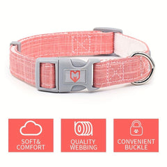 High Cotton Bamboo Fiber Dog Collar Adjustable Safety Buckle