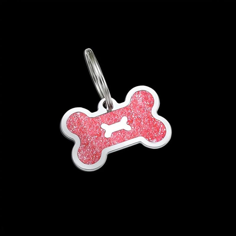 Custom Engraved Pet Tag Pink Cat ID Tags