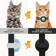 2 PCS Silicone Airtag Cat Collar Holder Case for AirTag, Fits 1 Cat Dog Collar