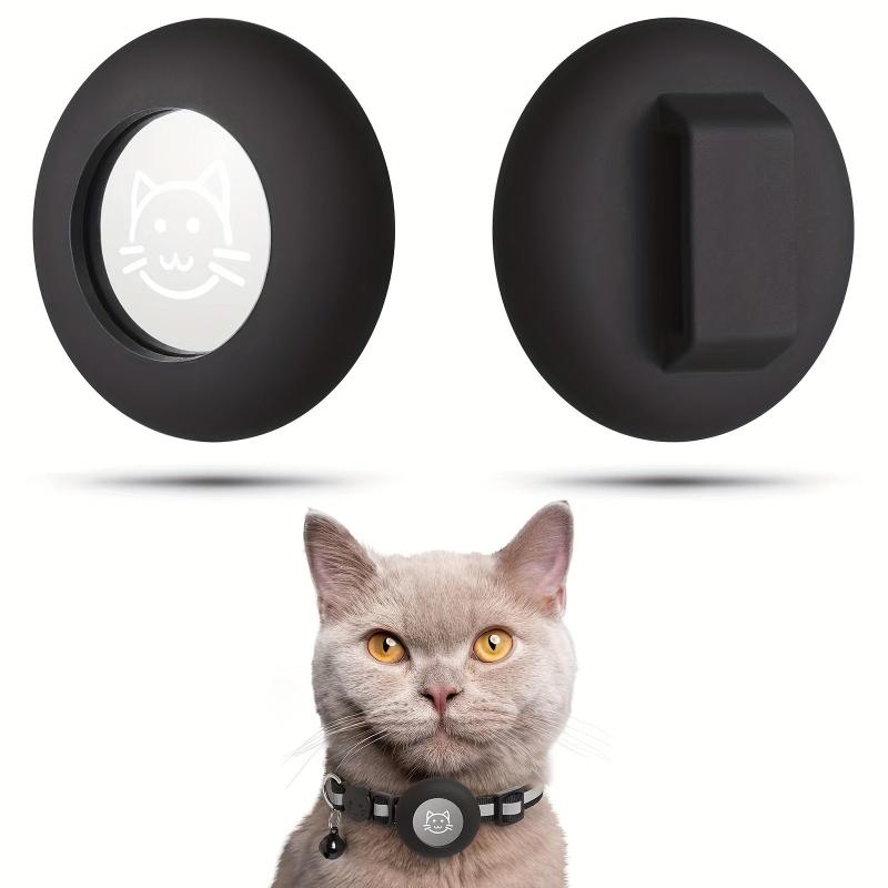 2 PCS Silicone Airtag Cat Collar Holder Case for AirTag, Fits 1 Cat Dog Collar