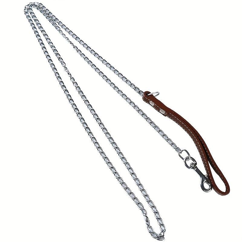 Metal Dog Leash Heavy Duty Chew Proof Pet Leash For Dogs