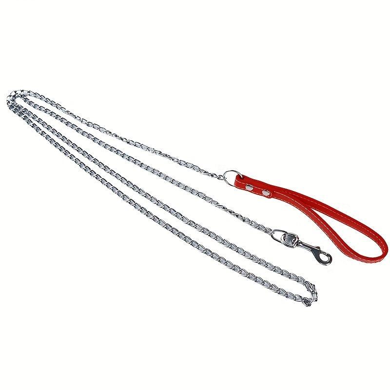 Metal Dog Leash Heavy Duty Chew Proof Pet Leash For Dogs