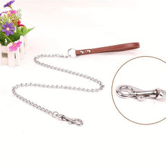 Metal Dog Leash Heavy Duty Chew Proof Pet Leash For Dogs