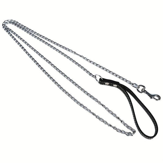 Metal Dog Leash Heavy Duty Chew Proof Pet Leash For Dogs