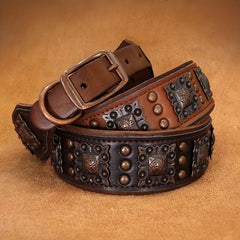 Studded Leather Dog Collar for Medium/Large Dogs