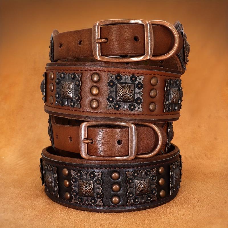 Studded Leather Dog Collar for Medium/Large Dogs