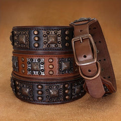 Studded Leather Dog Collar for Medium/Large Dogs