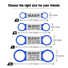 Personalized Silent Slide On Pet ID Tag with Elastic Band