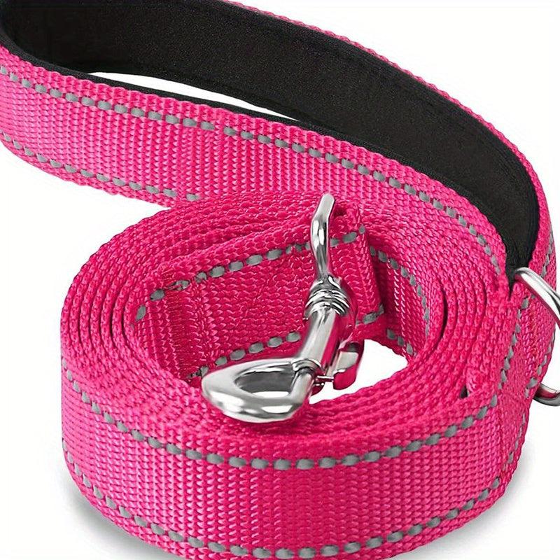 Reflective Dog Leash Night Light Traction Rope Non slip For Large & Small Dogs