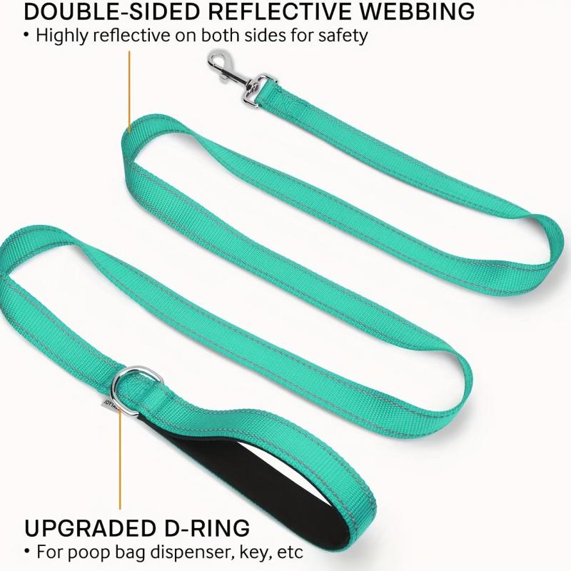 Reflective Dog Leash Night Light Traction Rope Non slip For Large & Small Dogs