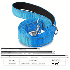 Reflective Dog Leash Night Light Traction Rope Non slip For Large & Small Dogs