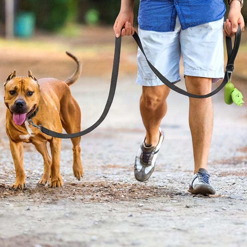 Reflective Dog Leash Night Light Traction Rope Non slip For Large & Small Dogs